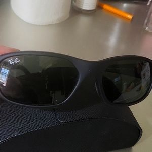 Black Ray-Ban soft matte black made in Italy sunglasses